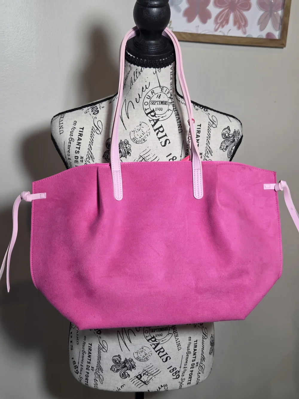 Juicy Couture Pink Suede Tote Bag